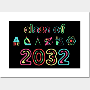 Class of 2032 Pre-K 2019 Kindergarten Preschool Graduation Posters and Art